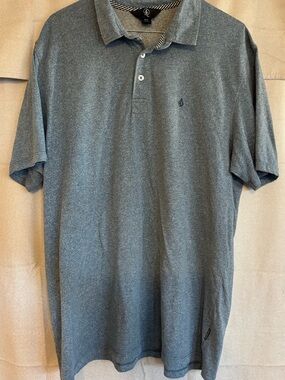 Volcom Men's Heather Gray Polo Shirt